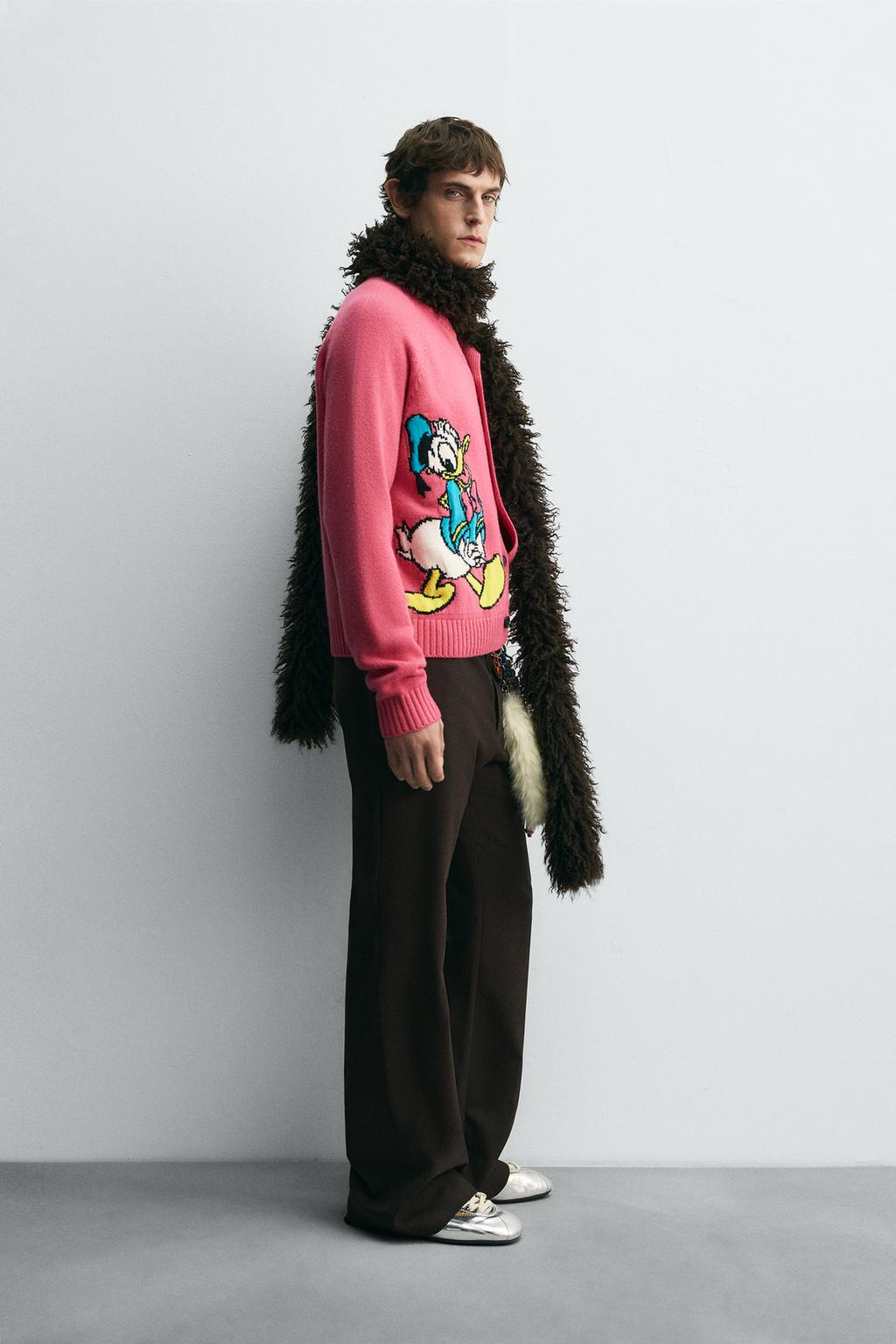 Zara Шерстяной кардиган donald duck harry lambert for zara x
