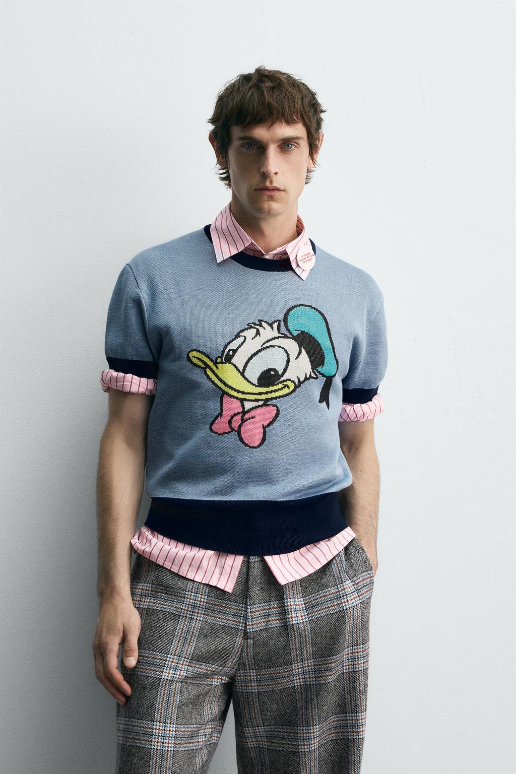 ТРИКОТАЖНАЯ ФУТБОЛКА DONALD DUCK HARRY LAMBERT FOR ZARA X DISNEY