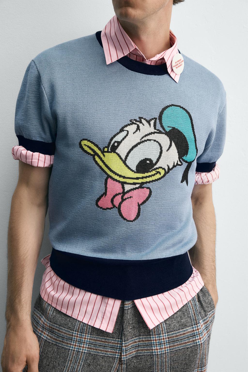 ТРИКОТАЖНАЯ ФУТБОЛКА DONALD DUCK HARRY LAMBERT FOR ZARA X DISNEY