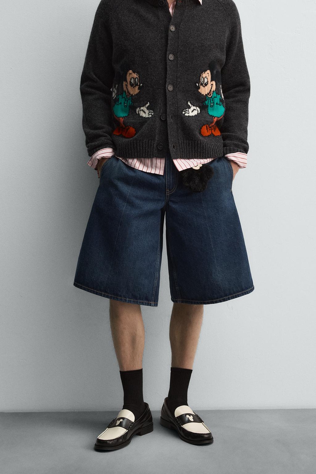 ДЖИНСОВЫЕ ШОРТЫ-БЕРМУДЫ HARRY LAMBERT FOR ZARA X DISNEY