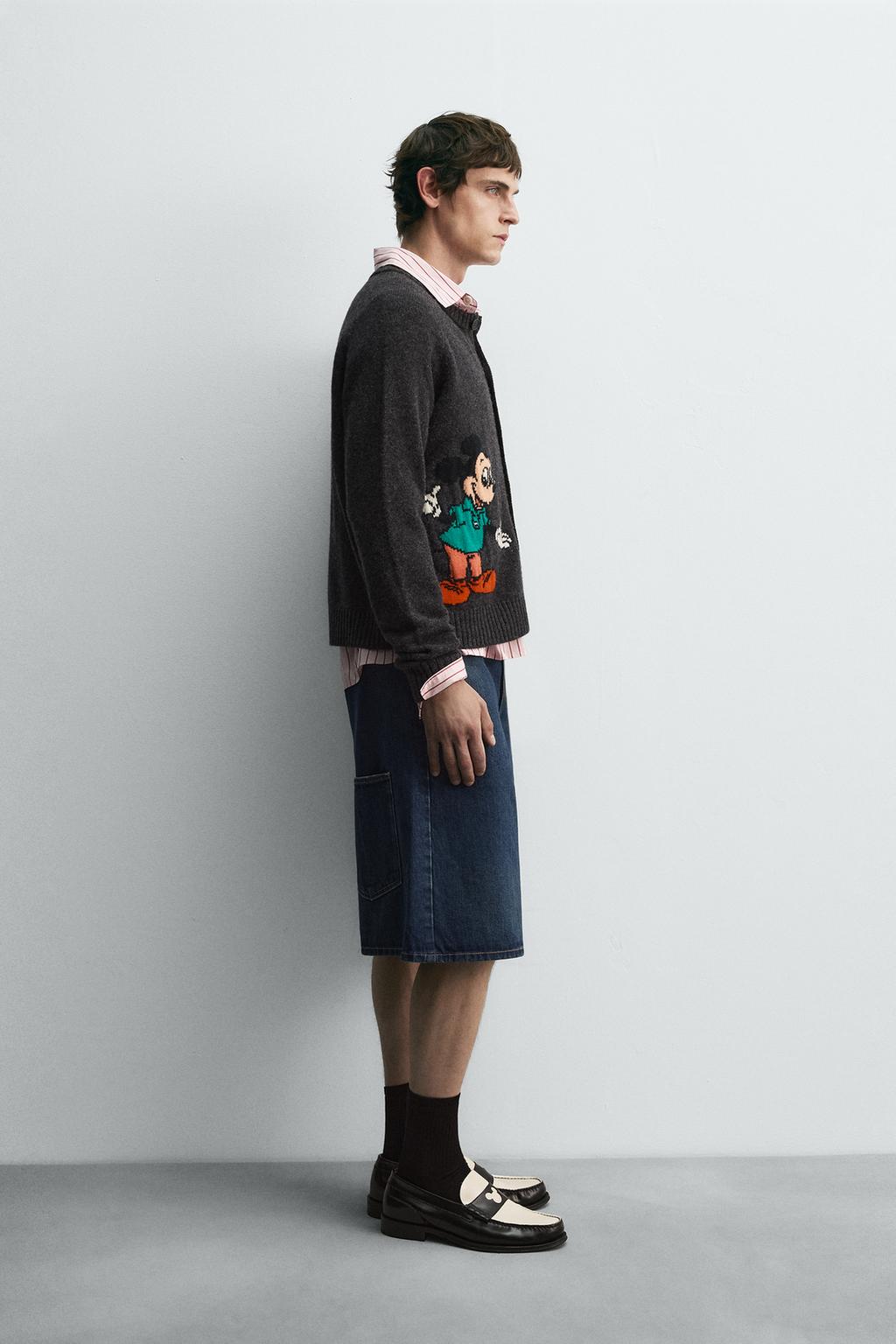 ДЖИНСОВЫЕ ШОРТЫ-БЕРМУДЫ HARRY LAMBERT FOR ZARA X DISNEY