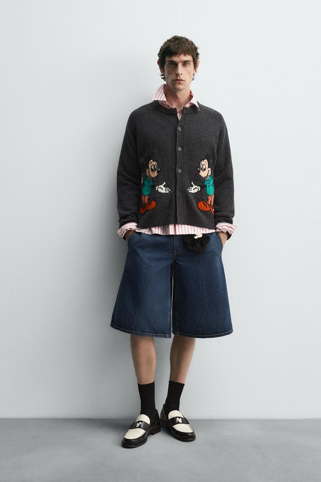 ДЖИНСОВЫЕ ШОРТЫ-БЕРМУДЫ HARRY LAMBERT FOR ZARA X DISNEY