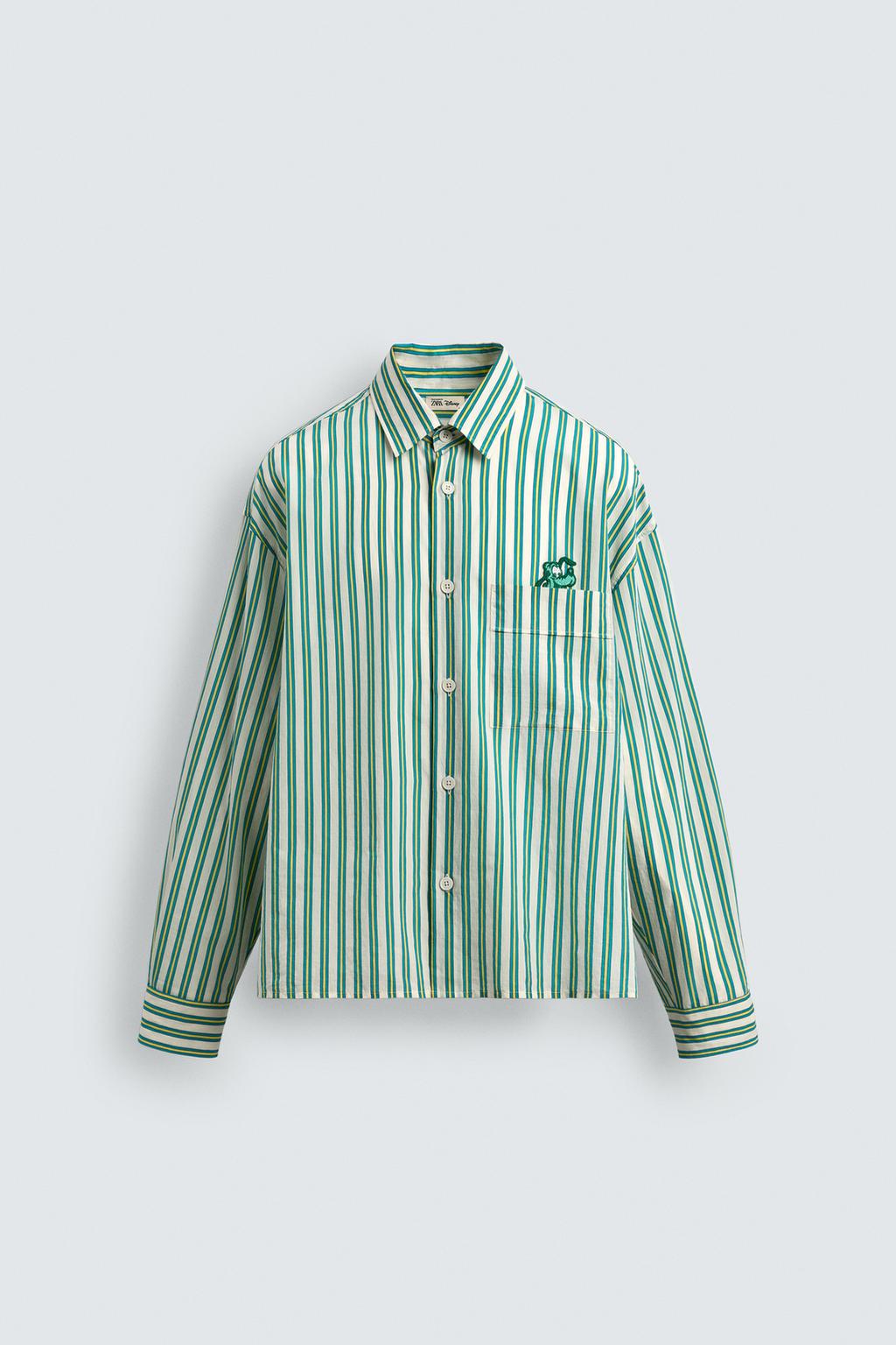 РУБАШКА В ПОЛОСКУ С ПРИНТОМ PLUTO HARRY LAMBERT FOR ZARA X DISNEY
