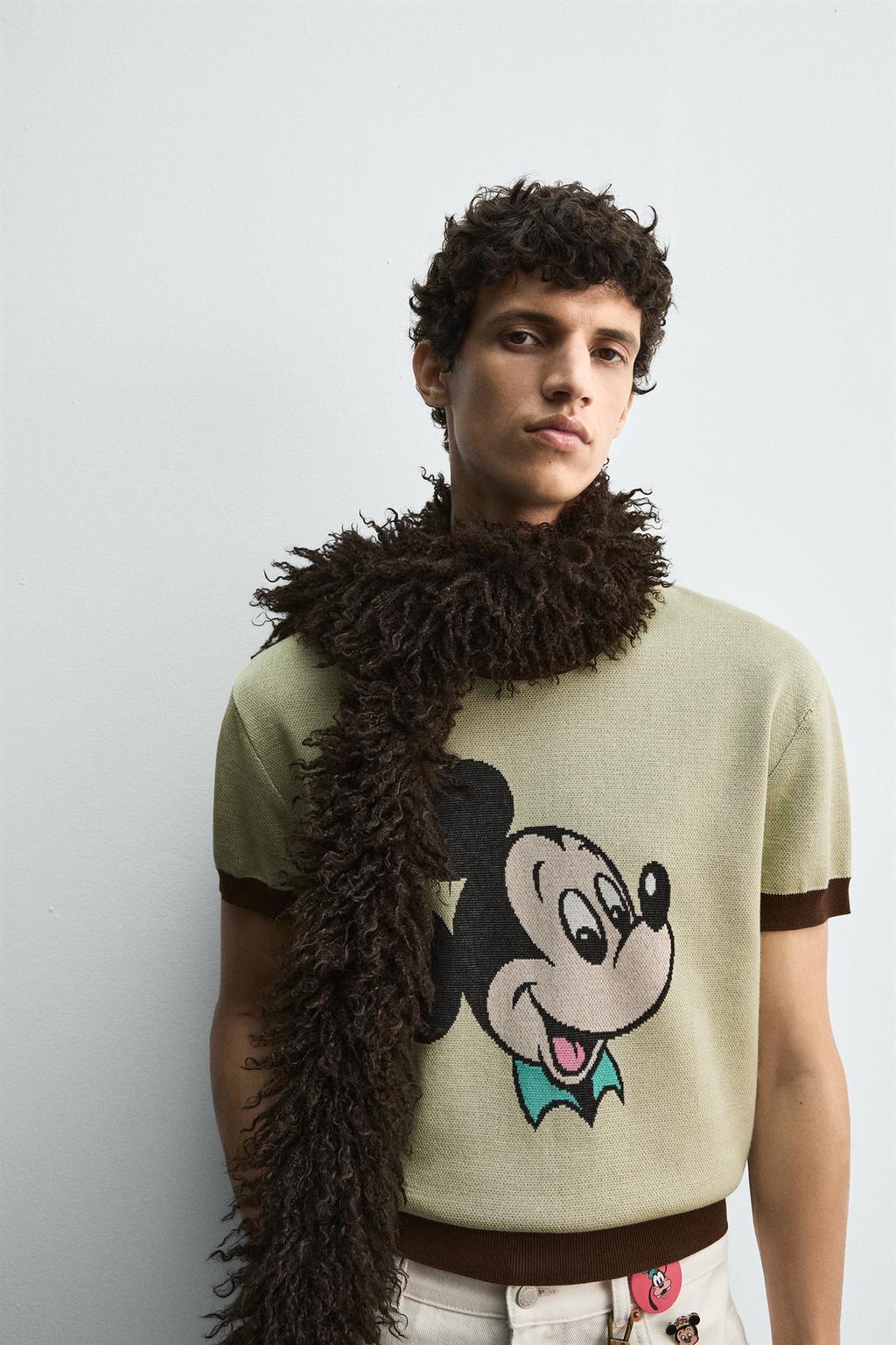 ВЯЗАНАЯ ФУТБОЛКА MICKEY MOUSE HARRY LAMBERT FOR ZARA X DISNEY