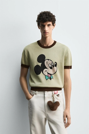 Вязаная футболка MICKEY MOUSE HARRY LAMBERT FOR ZARA X DISNEY- Заказать в России