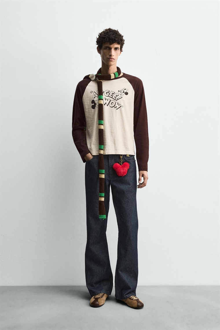 Футболка harry lambert для zara x disney с графическим принтом