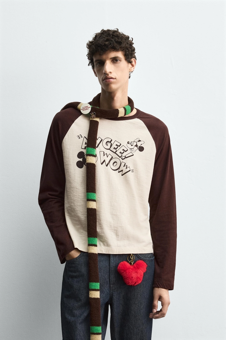 Футболка harry lambert для zara x disney с графическим принтом