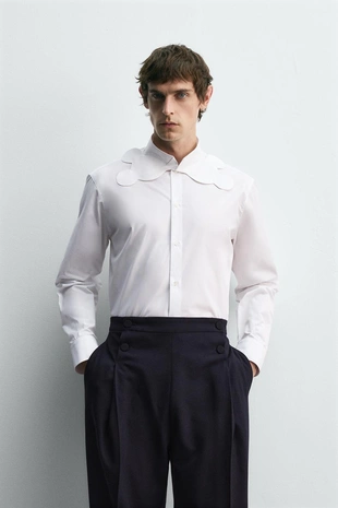 Рубашка с воротником в форме силуэта микки мауса HARRY LAMBERT FOR ZARA X DISNEY- Заказать в России