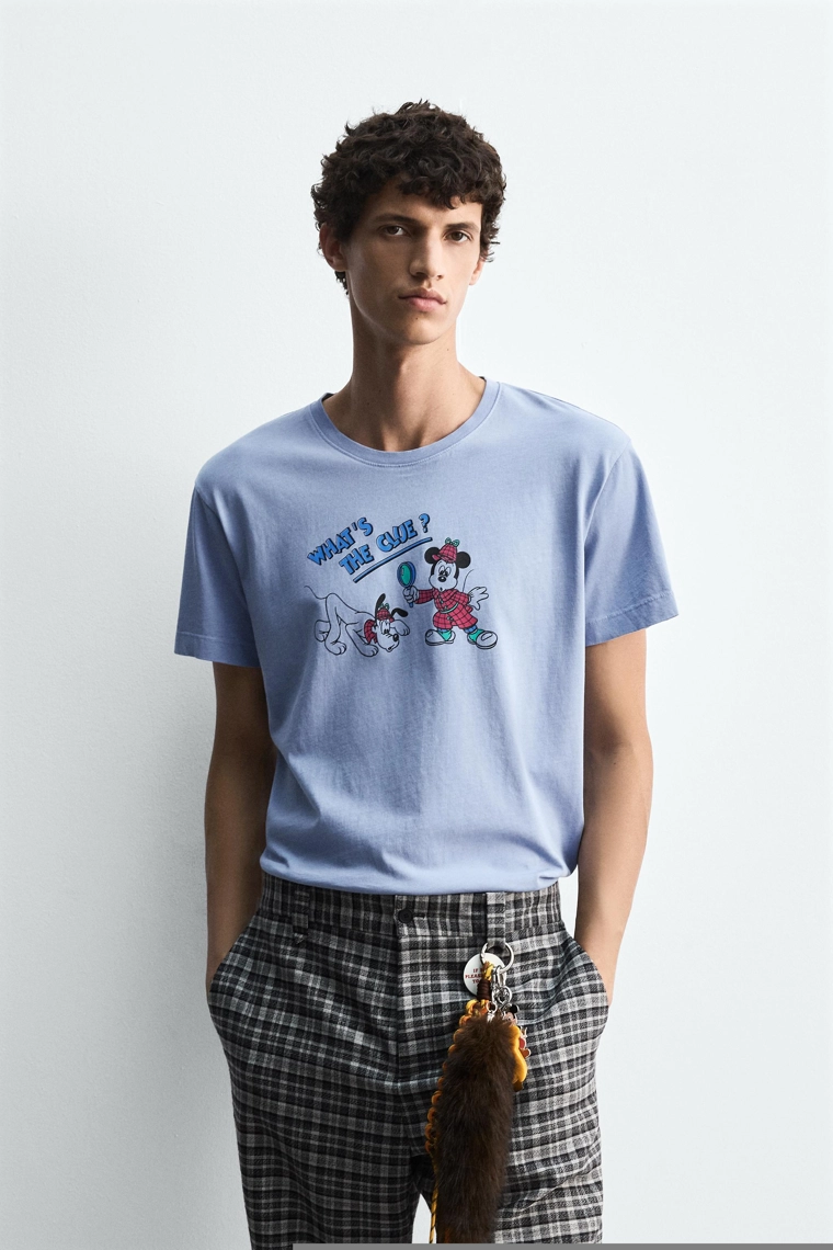 Футболка mickey + pluto harry lambert для zara x disney