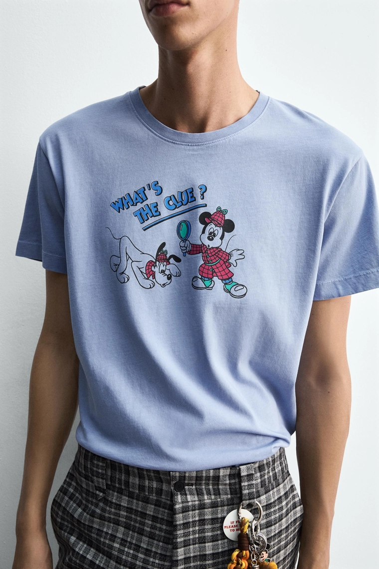 Футболка mickey + pluto harry lambert для zara x disney