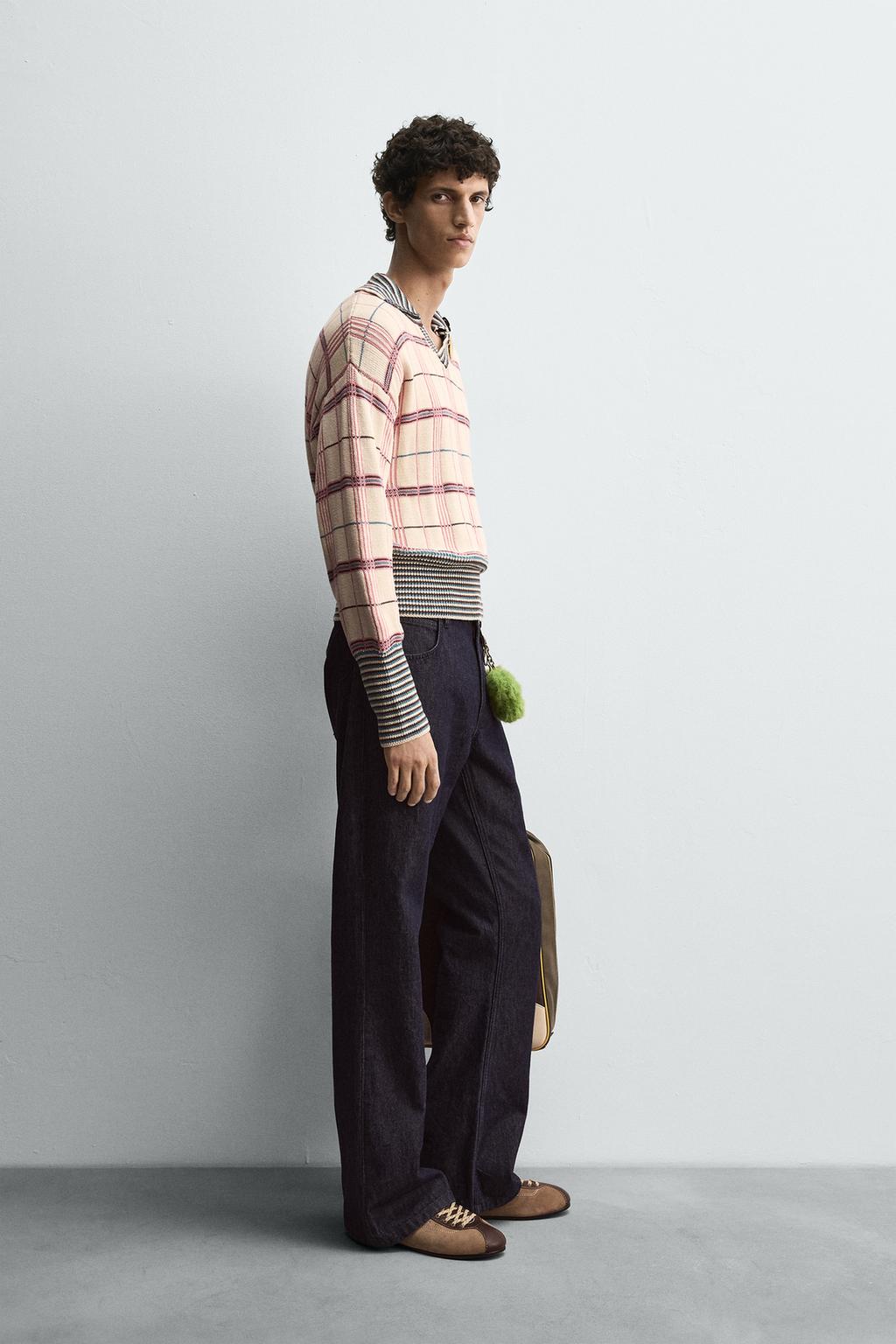 ЖАККАРДОВОЕ ТРИКОТАЖНОЕ ПОЛО В КЛЕТКУ HARRY LAMBERT FOR ZARA X DISNEY