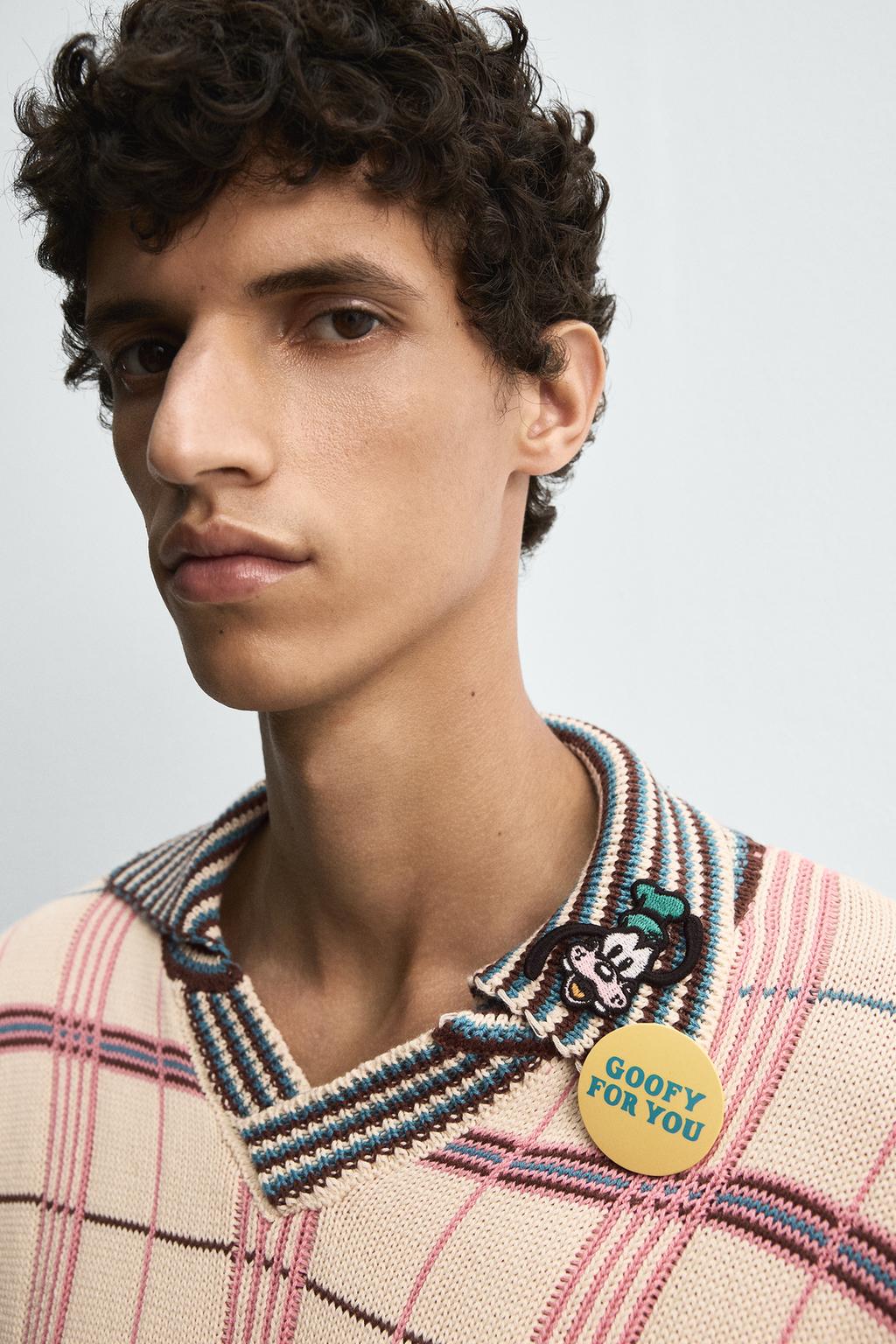 ЖАККАРДОВОЕ ТРИКОТАЖНОЕ ПОЛО В КЛЕТКУ HARRY LAMBERT FOR ZARA X DISNEY