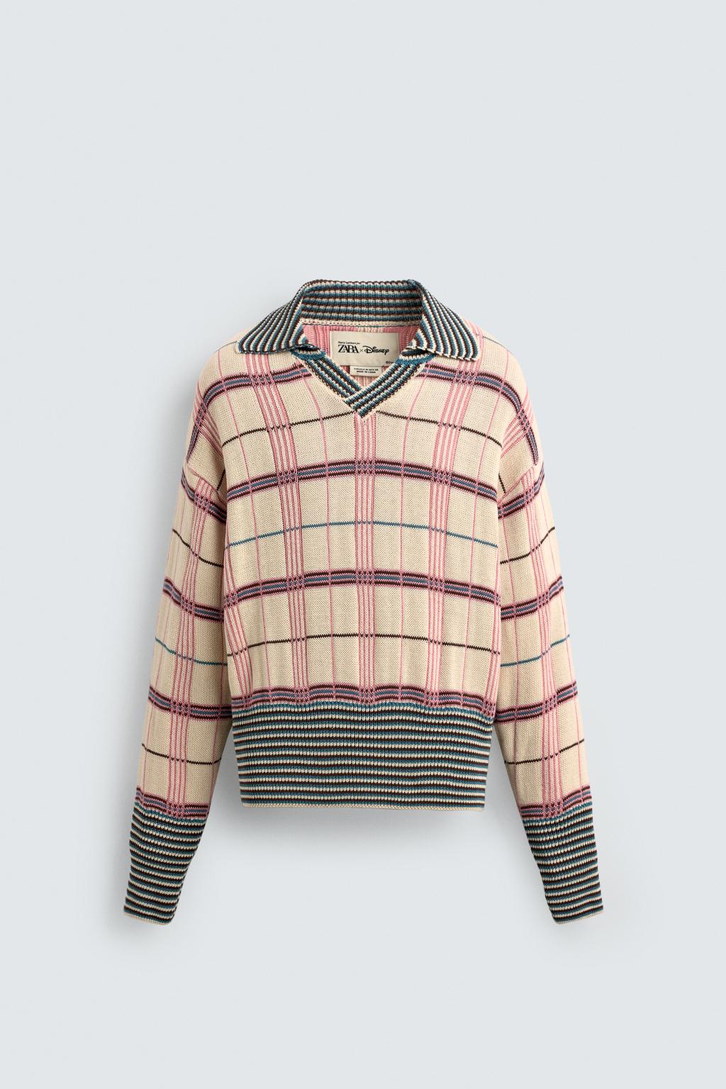 ЖАККАРДОВОЕ ТРИКОТАЖНОЕ ПОЛО В КЛЕТКУ HARRY LAMBERT FOR ZARA X DISNEY