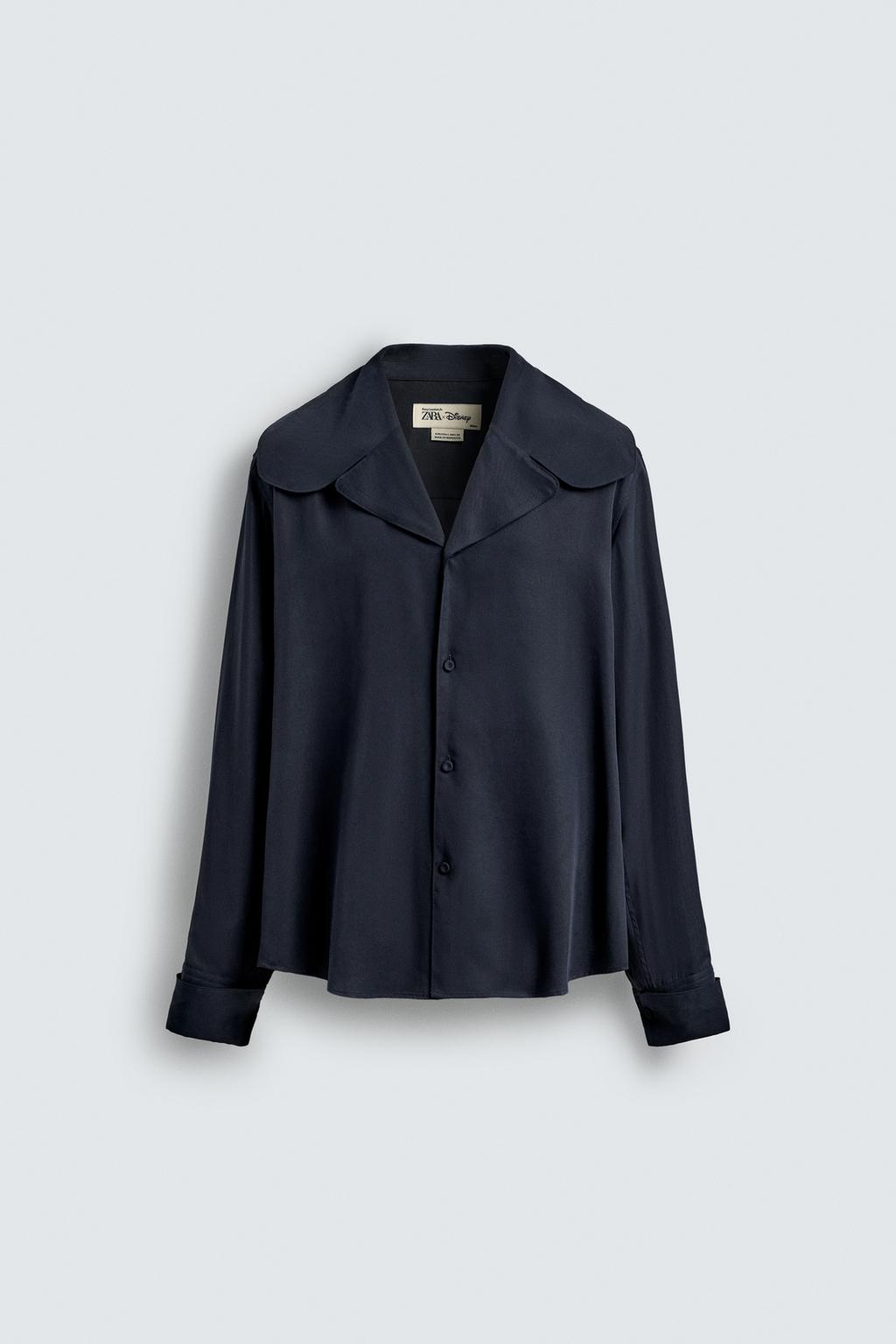 РУБАШКА ИЗ СТРУЯЩЕЙСЯ ТКАНИ С КРУГЛЫМ ВОРОТНИКОМ HARRY LAMBERT FOR ZARA X DISNEY