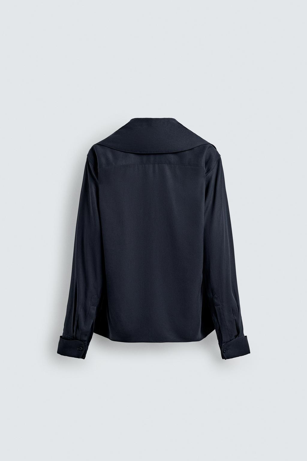 РУБАШКА ИЗ СТРУЯЩЕЙСЯ ТКАНИ С КРУГЛЫМ ВОРОТНИКОМ HARRY LAMBERT FOR ZARA X DISNEY