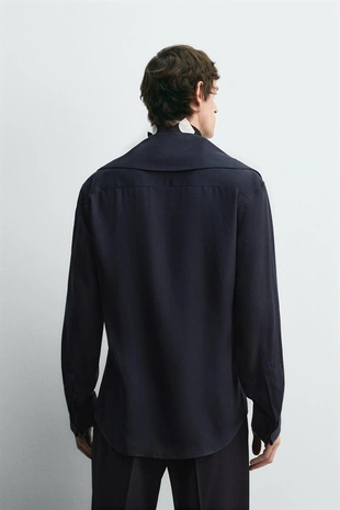 Рубашка из струящейся ткани с круглым воротником HARRY LAMBERT FOR ZARA X DISNEY- Заказать в России