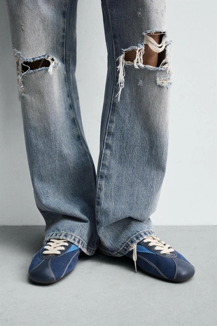 Blue | 2274/620/400 - Zara Кожаные кеды HARRY LAMBERT FOR ZARA X DISNEY