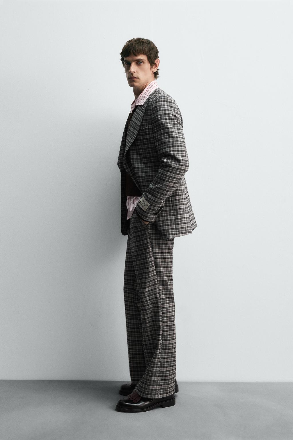 КЛЕТЧАТЫЙ КОСТЮМНЫЙ БЛЕЙЗЕР HARRY LAMBERT FOR ZARA X DISNEY