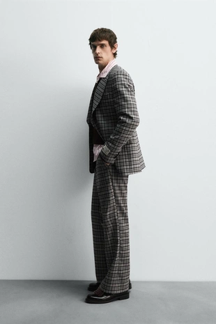 Клетчатый костюмный блейзер HARRY LAMBERT FOR ZARA X DISNEY- Заказать в России