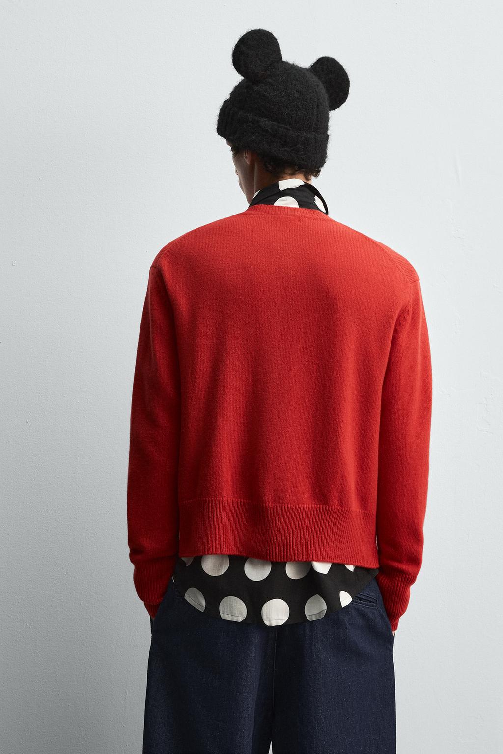 КАРДИГАН С НАШИВКОЙ MINNIE MOUSE HARRY LAMBERT ДЛЯ ZARA X DISNEY