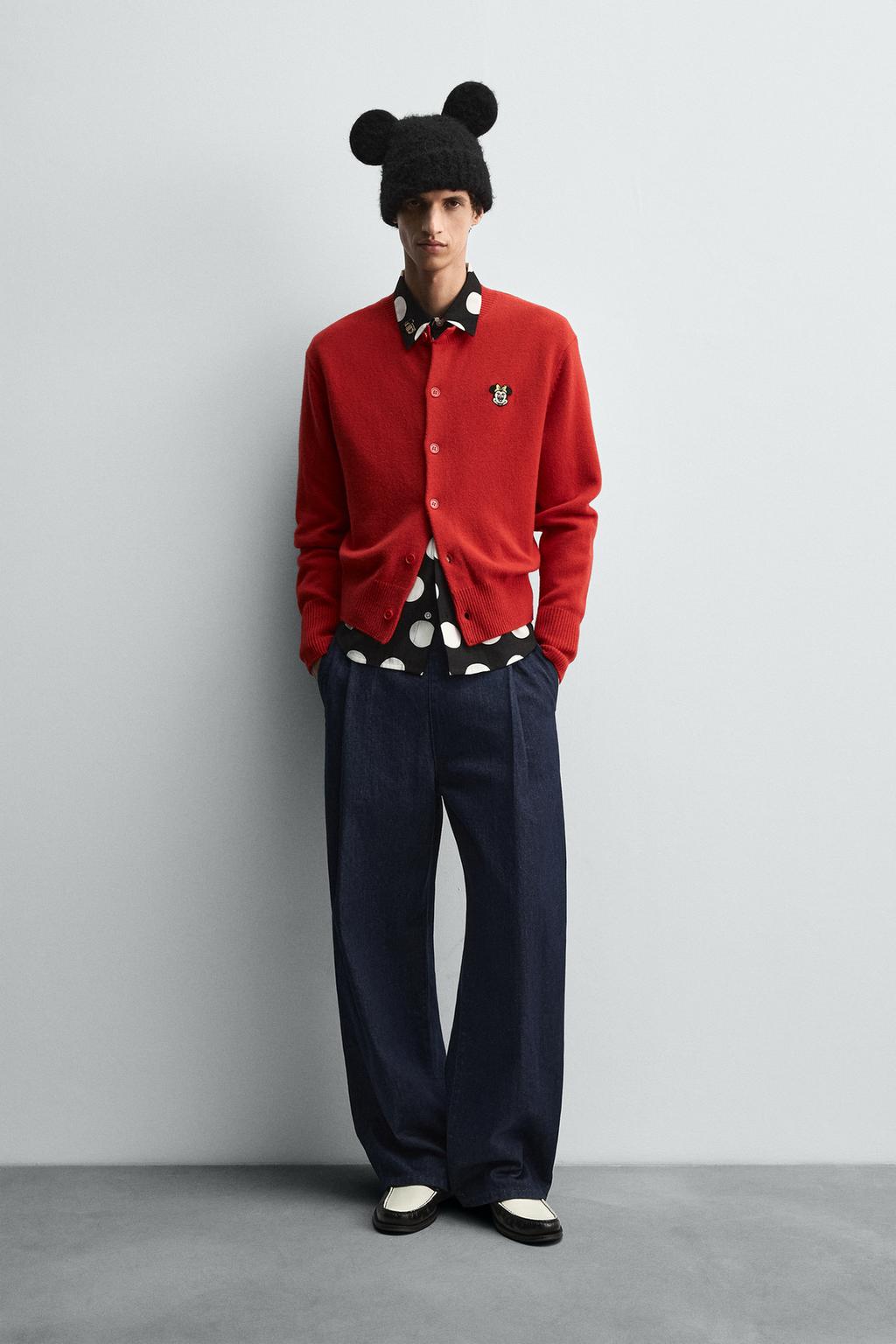 КАРДИГАН С НАШИВКОЙ MINNIE MOUSE HARRY LAMBERT ДЛЯ ZARA X DISNEY