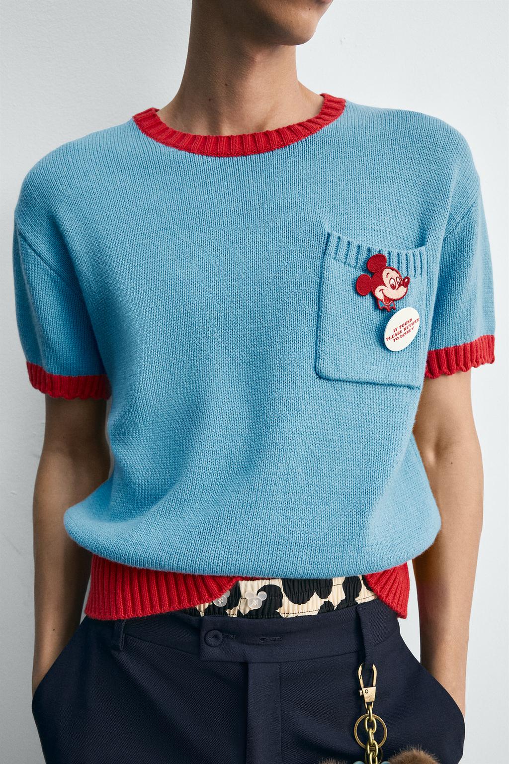 ТРИКОТАЖНАЯ ФУТБОЛКА С КОНТРАСТНОЙ ОТДЕЛКОЙ HARRY LAMBERT FOR ZARA X DISNEY