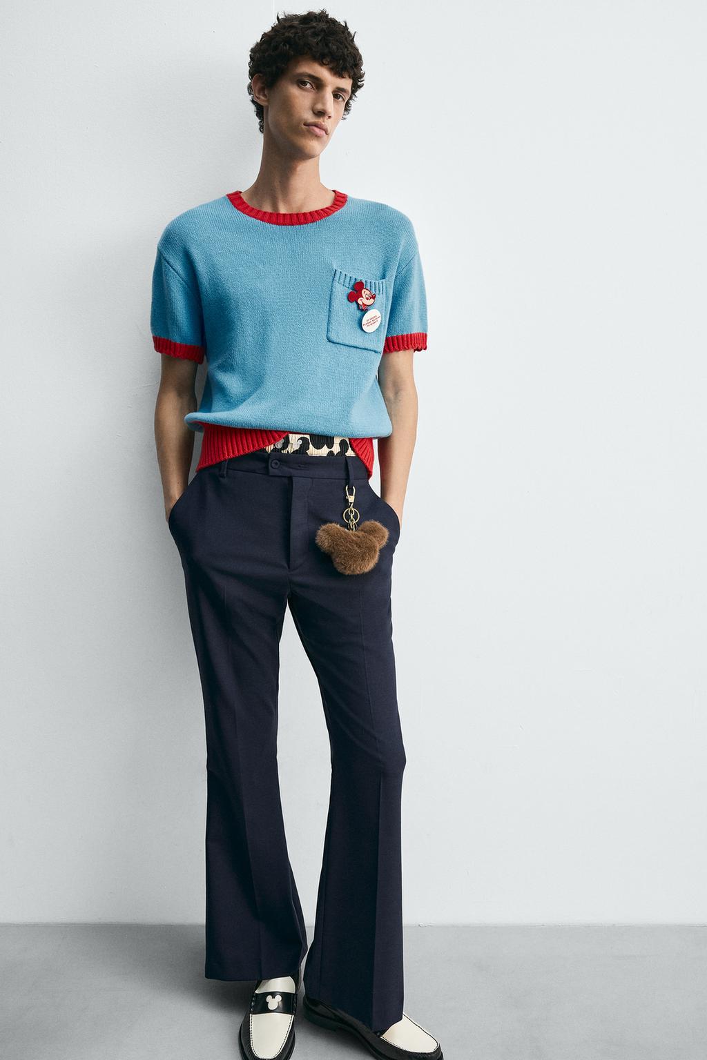 ТРИКОТАЖНАЯ ФУТБОЛКА С КОНТРАСТНОЙ ОТДЕЛКОЙ HARRY LAMBERT FOR ZARA X DISNEY