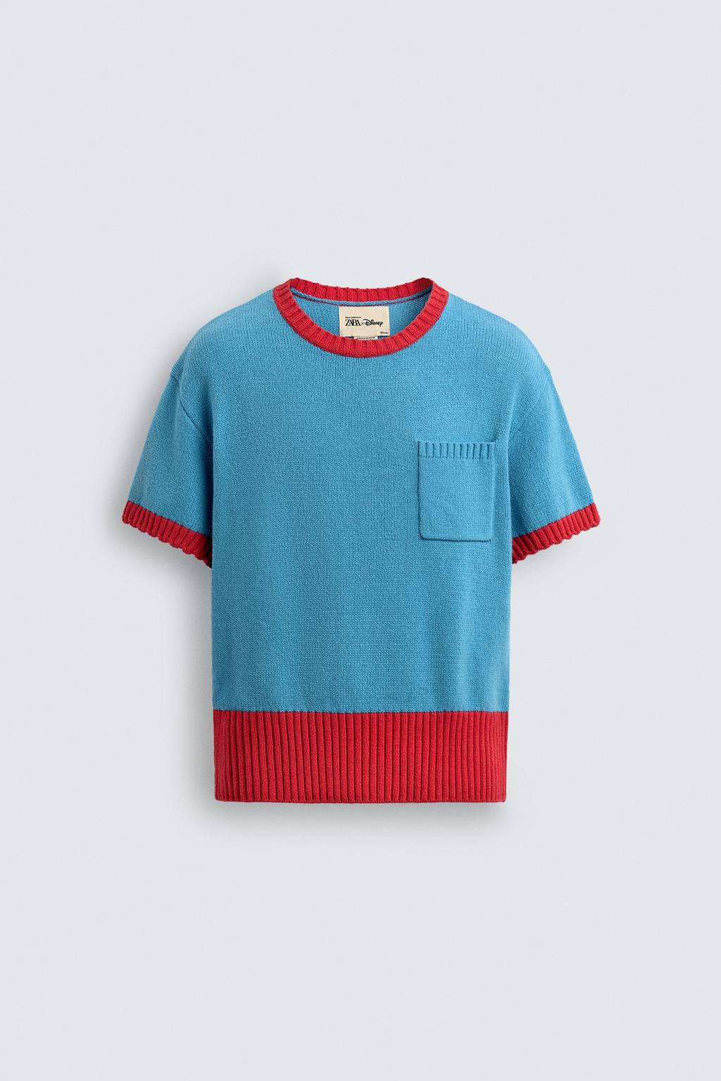 ТРИКОТАЖНАЯ ФУТБОЛКА С КОНТРАСТНОЙ ОТДЕЛКОЙ HARRY LAMBERT FOR ZARA X DISNEY