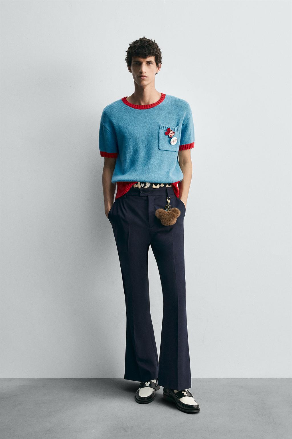 ТРИКОТАЖНАЯ ФУТБОЛКА С КОНТРАСТНОЙ ОТДЕЛКОЙ HARRY LAMBERT FOR ZARA X DISNEY