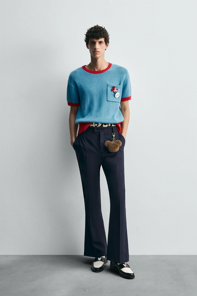 Футболка в разноцветный трикотаж harry lambert для zara x disney
