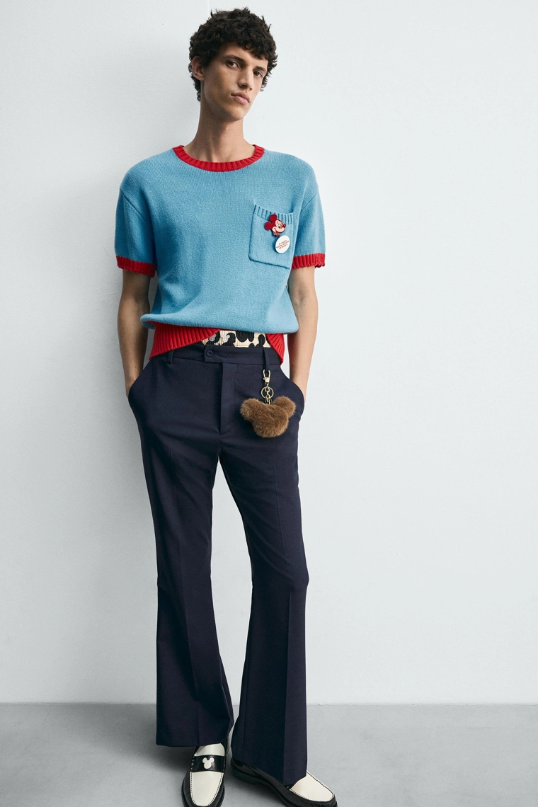Футболка в разноцветный трикотаж harry lambert для zara x disney