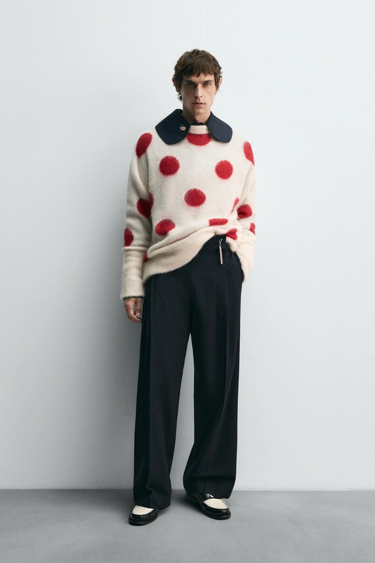 Свитер в горошек harry lambert для zara x disney