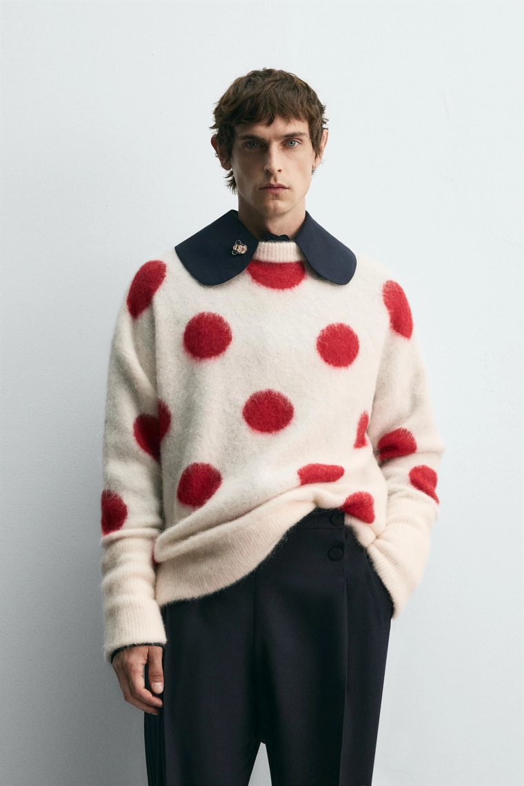 Свитер в горошек harry lambert для zara x disney