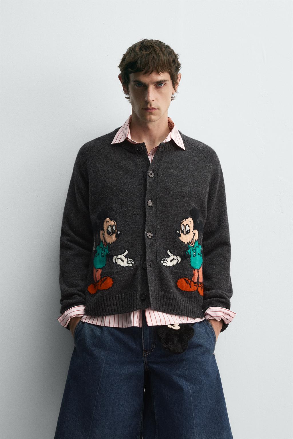 ШЕРСТЯНОЙ КАРДИГАН MICKEY MOUSE HARRY LAMBERT ДЛЯ ZARA X DISNEY