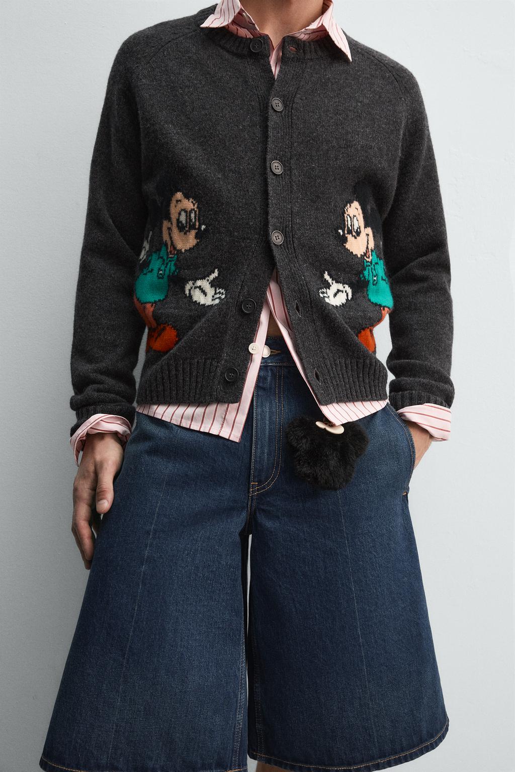 ШЕРСТЯНОЙ КАРДИГАН MICKEY MOUSE HARRY LAMBERT ДЛЯ ZARA X DISNEY