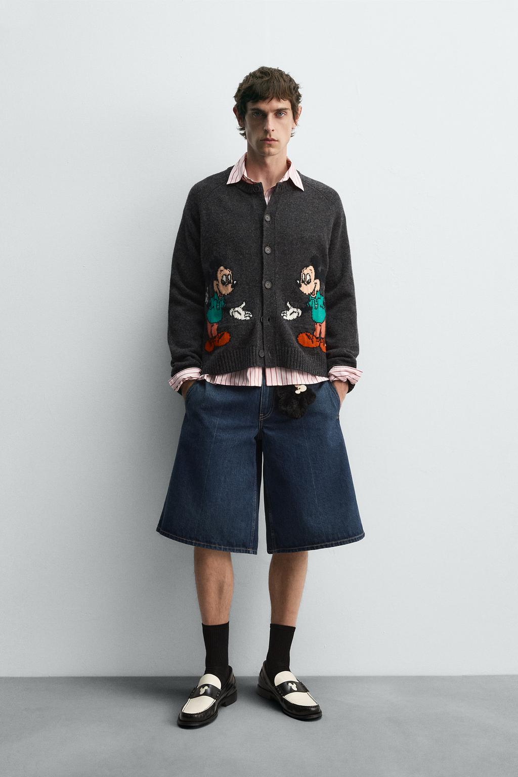 ШЕРСТЯНОЙ КАРДИГАН MICKEY MOUSE HARRY LAMBERT ДЛЯ ZARA X DISNEY