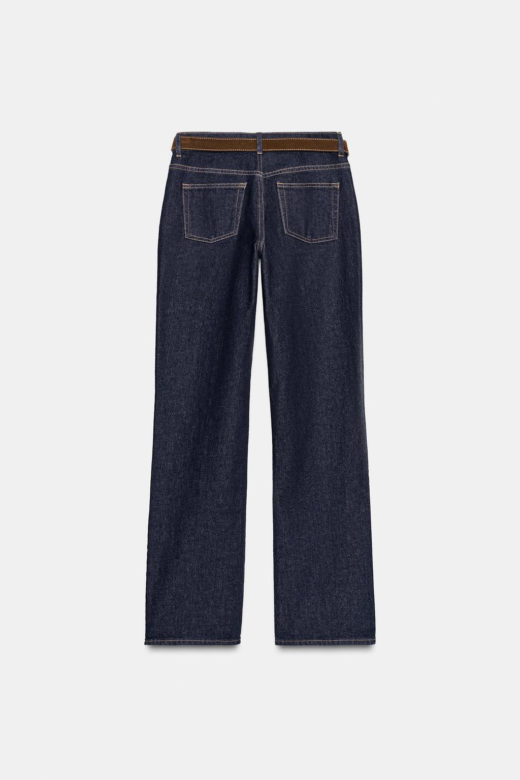 ДЖИНСЫ STRAIGHT SLIM СО СРЕДНЕЙ ПОСАДКОЙ И РЕМНЕМ Z1975