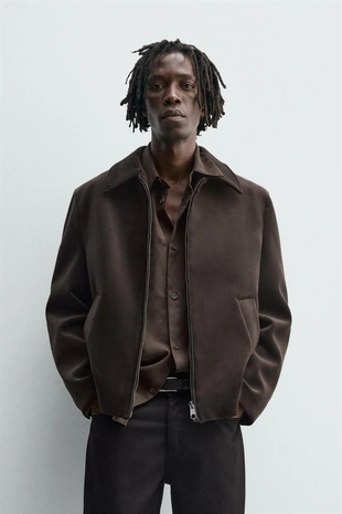 Бархатная куртка классического кроя