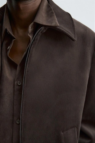 Бархатная куртка классического кроя- Заказать в России