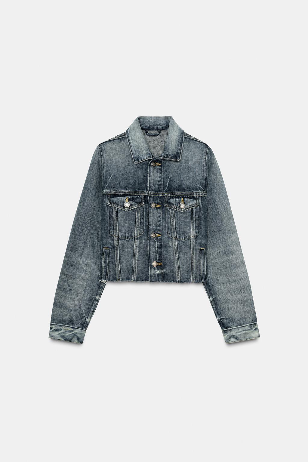 УКОРОЧЕННАЯ ДЖИНСОВАЯ КУРТКА — ZW COLLECTION