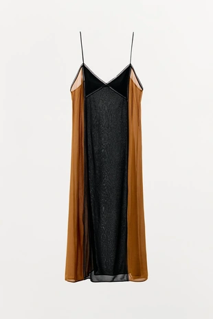 Комбинированное платье с кружевом- Заказать в России