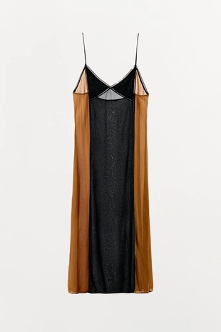 Комбинированное платье с кружевом- Заказать в России