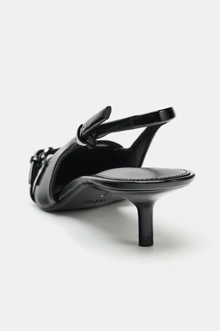 Лакированные туфли-мюли на каблуке KITTEN- Заказать в России