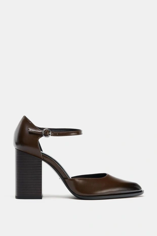 Купить Zara Туфли-мерджедиты на широком каблуке