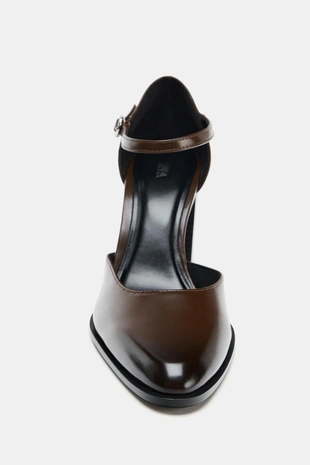 Туфли-мерджедиты на широком каблуке- Заказать в России