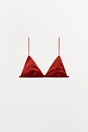 Треугольный шелковый бралетт