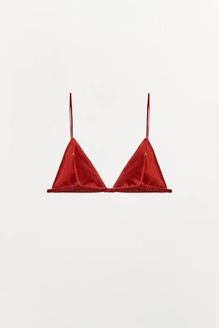 Треугольный шелковый бралетт- Заказать в России