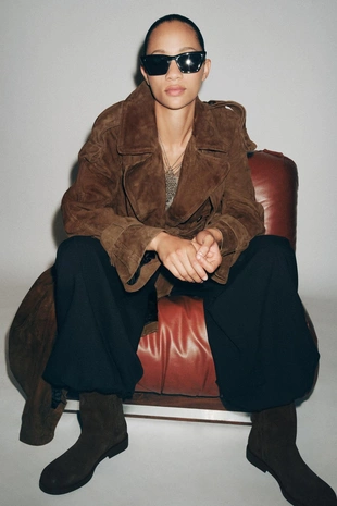 Замшевые ботильоны на плоской подошве- Заказать в России