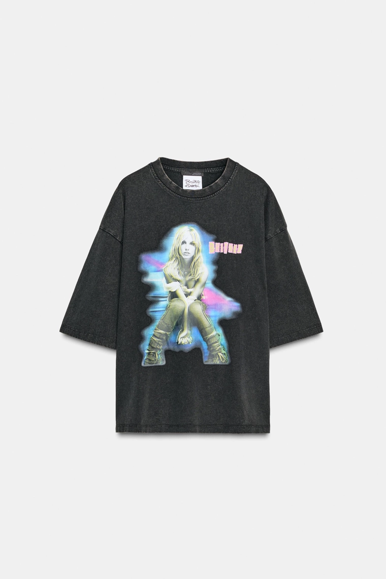 Футболка с эффектом выцветания britney spears