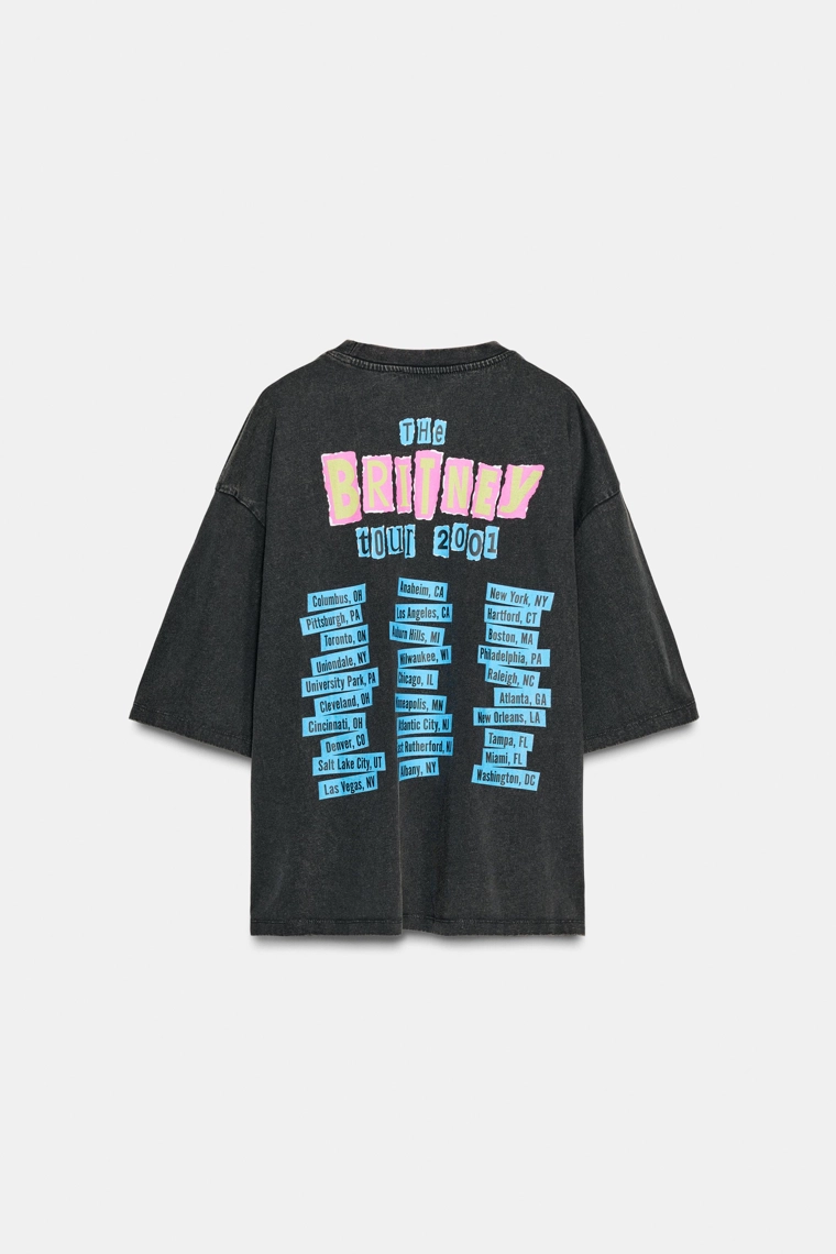 Футболка с эффектом выцветания britney spears